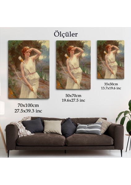 Guillamume Seignac Diana Roma Mitolojisinde Av Tanrıçası Duvar TABLOSU-6056 indirimleri