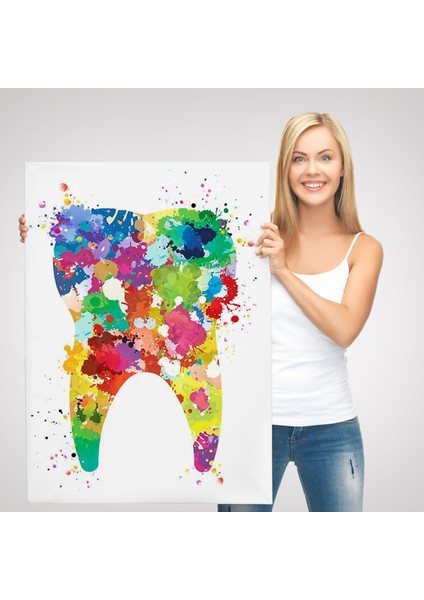Renkli Diş, Diş Hekimi Duvar TABLOSU-6153 modelleri