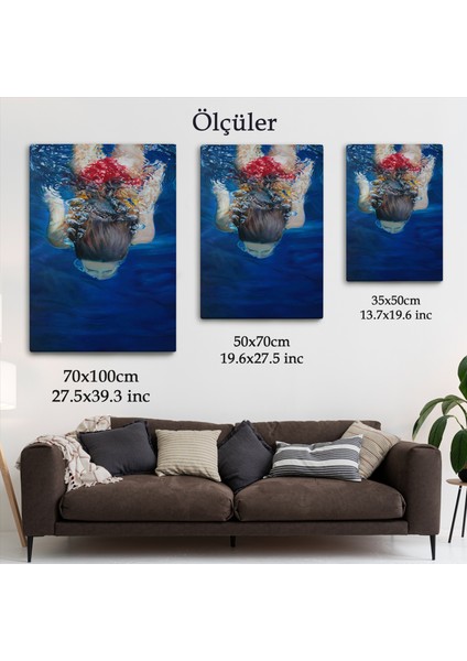 Su Altında Yüzen Kız TABLOSU-6318 indirimleri