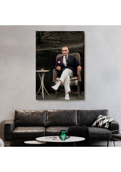 Mustafa Kemal Atatürk'ün Sandalyede Oturan Tablosu -6379 fiyatları