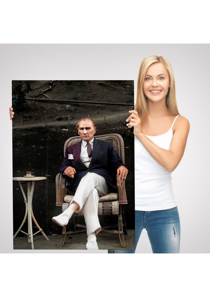 Mustafa Kemal Atatürk'ün Sandalyede Oturan Tablosu -6379 modelleri