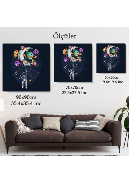 Ay ve Gezegenler Ile Uçan Astronot TABLO-5097