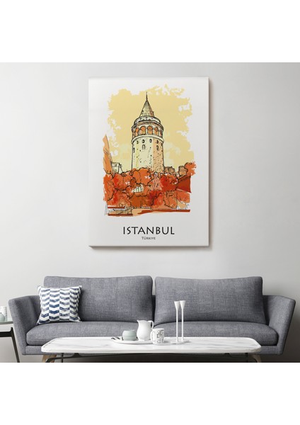 Galata Kulesi Istanbul Dekoratif Kanvas TABLO-5921 fiyatları