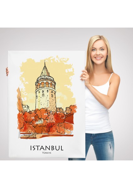 Galata Kulesi Istanbul Dekoratif Kanvas TABLO-5921 modelleri