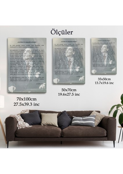 Atatürk'ün Gençliğe Hitabesi Duvar TABLOSU-6465