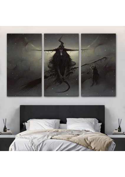 Süpürgesi'nde Uçan Cadı Tablosu, Witches HALLOWEEN-6564 modelleri