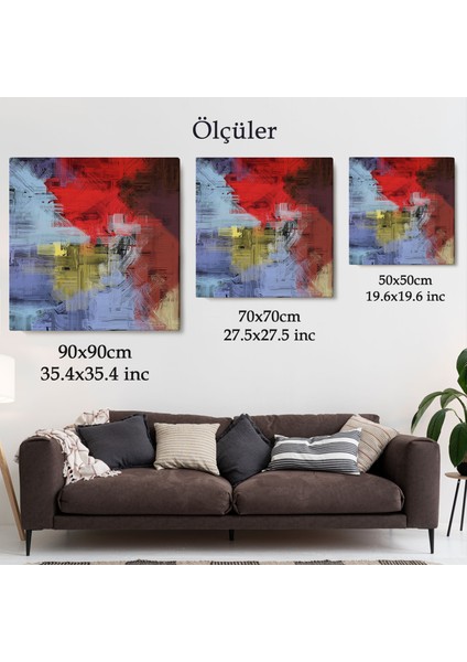 Çağdaş Desenli Soyut Kanvas TABLO-5906 indirimleri