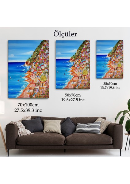 Italya La Bella Positano Amalfi Sahili Duvar TABLOSU-6237 indirimleri