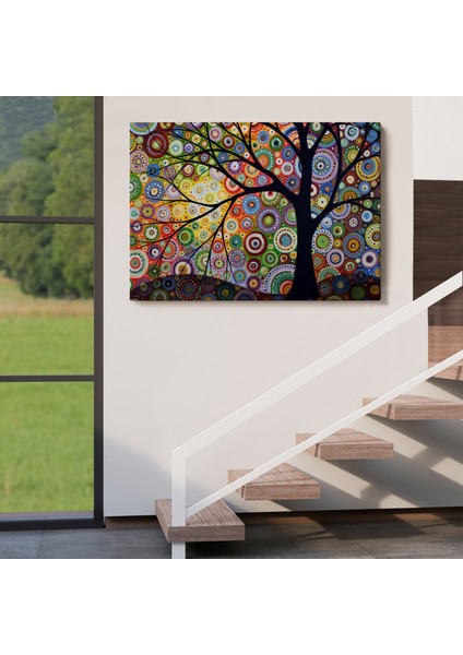 Sürreal Ağaçtaki Renkler Senfonisi TABLOSU-6645 indirimleri