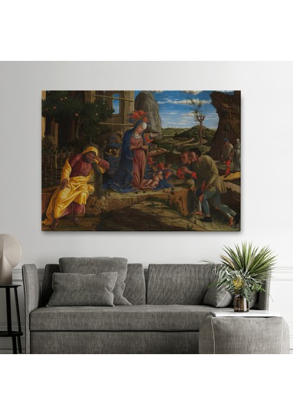 Çobanların Hayranlığı Tablosu - Andrea Mantegna The Adoration Of The SHEPHERDS-6590 fiyatları