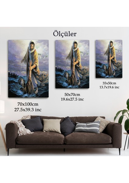 Isa Peteri Kurtarıyor Tablo, Hırıstıyan Hediyesi, Jesus Saving PETER-6092 indirimleri