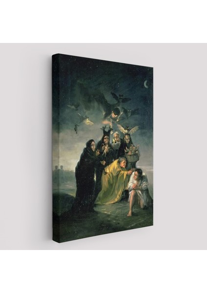 Madrid Ispanya Lázaro Galdiano Müzesindeki Francisco Goya⁣'nın Büyü TABLOSU-6252