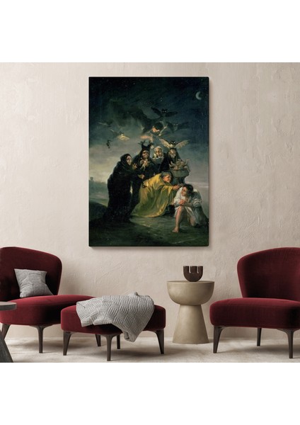 Madrid Ispanya Lázaro Galdiano Müzesindeki Francisco Goya⁣'nın Büyü TABLOSU-6252 fiyatları