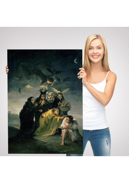 Madrid Ispanya Lázaro Galdiano Müzesindeki Francisco Goya⁣'nın Büyü TABLOSU-6252 modelleri