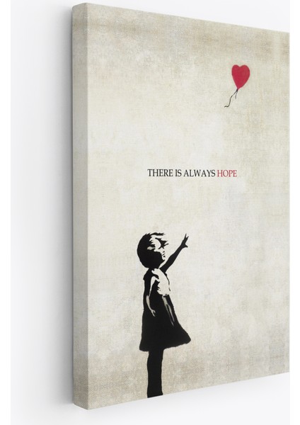 Banksy Kırmızı Balonlu Kız Dekoratif Modern Kanvas TABLO-4962