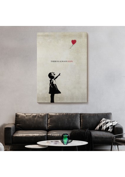 Banksy Kırmızı Balonlu Kız Dekoratif Modern Kanvas TABLO-4962 fiyatları
