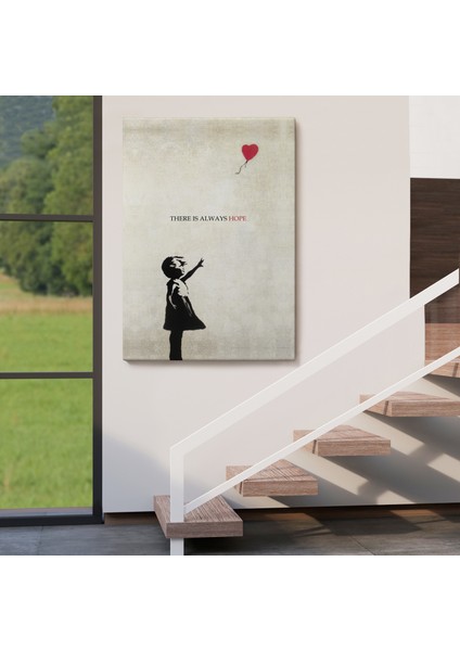 Banksy Kırmızı Balonlu Kız Dekoratif Modern Kanvas TABLO-4962 fırsatları