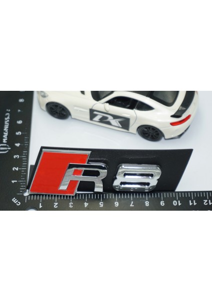 R8 Gümüş Kırmızı 3D Ön Panjur Logo Audi Ile Uyumlu modelleri