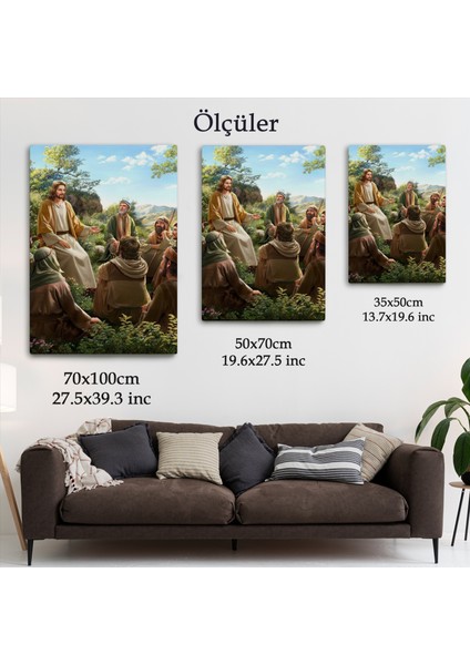 Isa Mesih Havarilerine Ders Veriyor, Hristiyan Hediye Tablosu Jesus Christ -6382 indirimleri