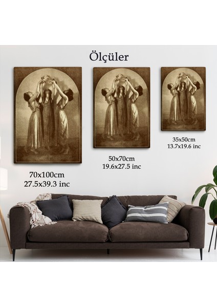 Şabat Ayinin De Dans Eden Kadınlar Dekoratif Duvar Tablosu Halloween -6385 indirimleri