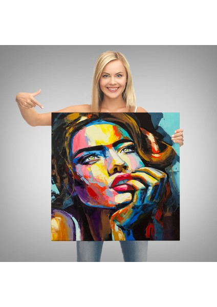 Güzel Kadın Yağlıboya Görünüm Dekoratif Kanvas Duvar TABLOSU-5840 modelleri