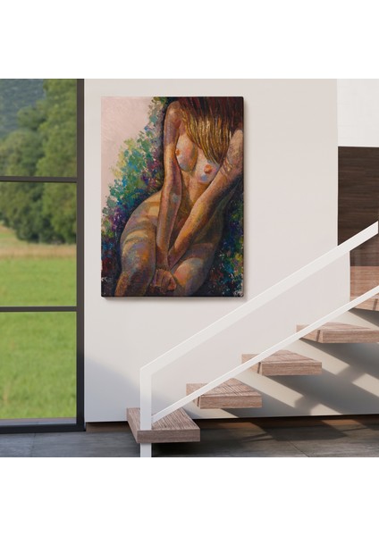 Çıplak Kız Yağlıboya Güzellik Sanatı Banyo Duvarı Kanvas TABLO-5252