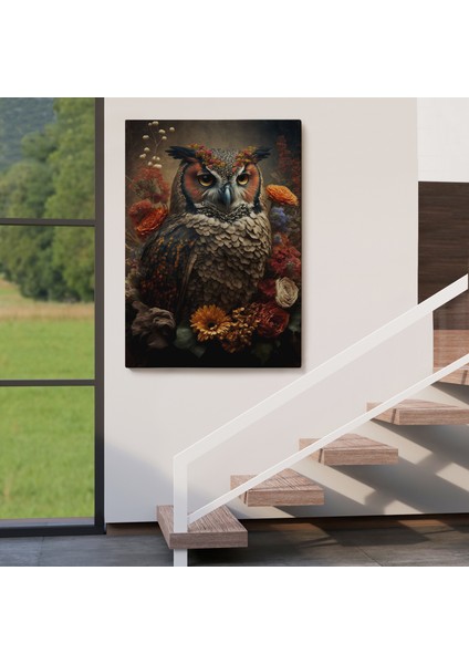 Baykuş Dekoratif Duvar TABLOSU-6485 fırsatları