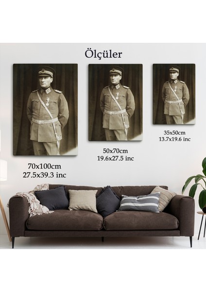 Atatürk Portre Tablosu Türkiye Cumhuriyeti Kurucusu Mustafa Kemal Atatürk Dekoratif Tablo-Cu-73 indirimleri