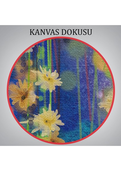 Soyut Çiçekler Suluboya Görünüm Dekoratif Kanvas Duvar TABLOSU-5831 indirimleri