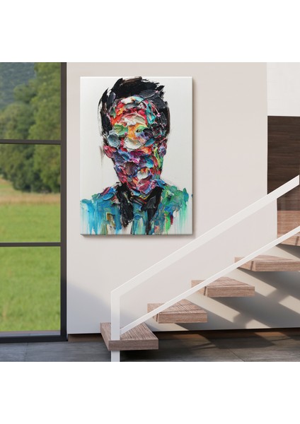 Soyut Erkek Portresi Yağlıboya Görünümlü DUVARTABLOSU-6320 fırsatları