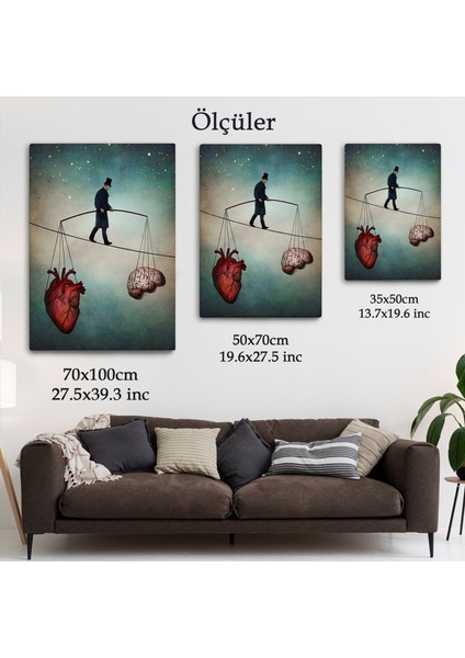 Akıl ve Kalp Arasındaki Balans Duvar TABLOSU-6363