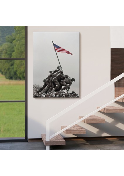 Amerika Bayrağı Diken Askerler Dekoratif Duvar TABLOSU-6228 fırsatları