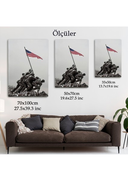 Amerika Bayrağı Diken Askerler Dekoratif Duvar TABLOSU-6228 indirimleri