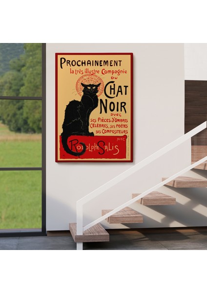 Siyah Kedi Tablosu - Le Chat Noir Theophile STEINLEN-6431 fırsatları