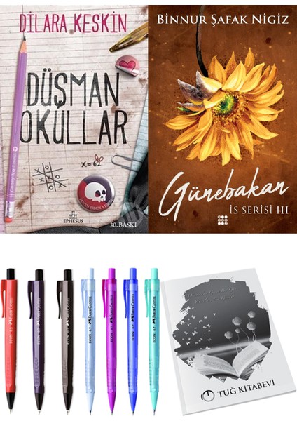 Is Serisi 3 Günebakan Binnur Şafak Nigiz ve Ephesus Yayınları Düşman Okullar 1 Dilara Keskin 2li Set