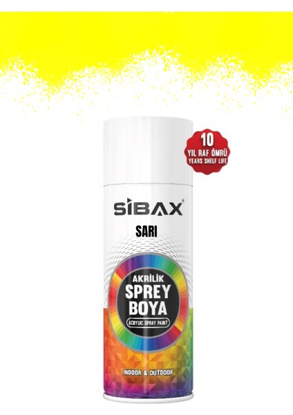 Akrilik Sprey Boya Sarı 400 ml