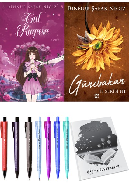 Is Serisi 3 Günebakan Binnur Şafak Nigiz ve Dokuz Yayınları Gül Kuyusu 1 Binnur Şafak Nigiz 2li Set