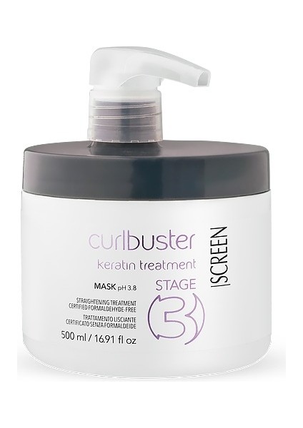 Saç Maskesi Screen Curlbuster Keratin Treatment Stage 3 500ML Düzleştirici Bakım Maskesi
