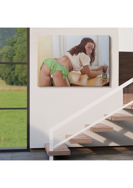 Provokasyon Yapan Kadın TABLOSU-6600 indirimleri