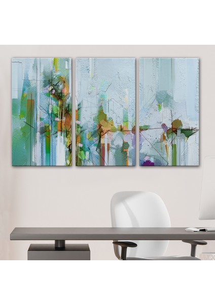 Modern Soyut Tarz Çiçekler Yağlıboya Görünüm Dekoratif Kanvas Duvar TABLOSU-3709 modelleri