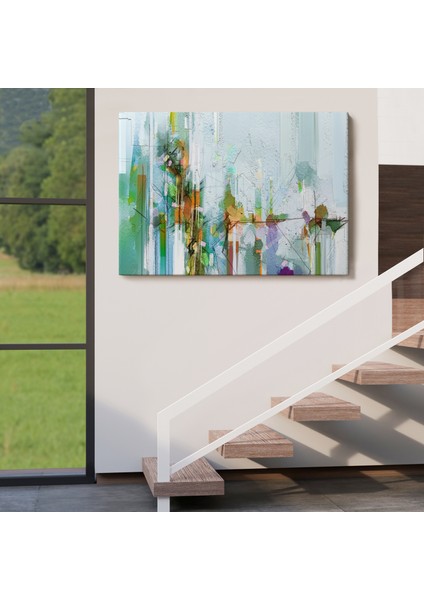 Modern Soyut Tarz Çiçekler Yağlıboya Görünüm Dekoratif Kanvas Duvar TABLOSU-3709 indirimleri