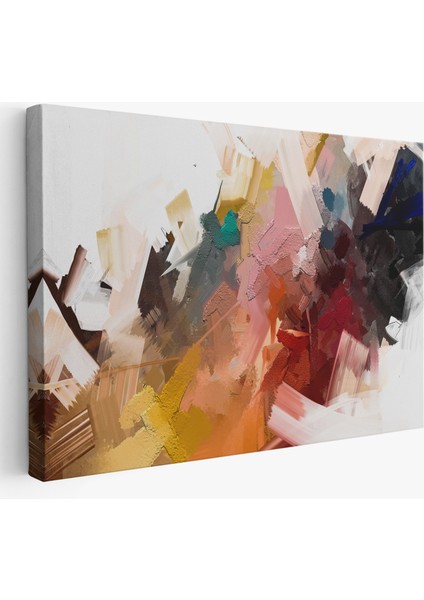 Fırça Darbeli Soyut Modern Sanat Yağlıboya Görünüm TABLO-3651