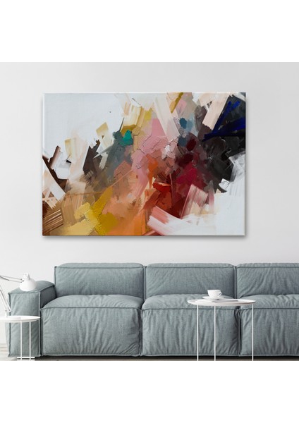 Fırça Darbeli Soyut Modern Sanat Yağlıboya Görünüm TABLO-3651 fiyatları