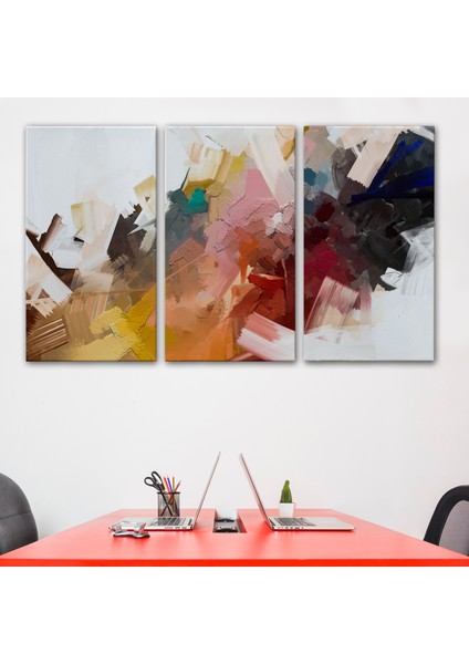 Fırça Darbeli Soyut Modern Sanat Yağlıboya Görünüm TABLO-3651 modelleri