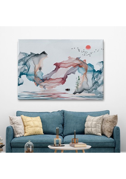 Soyut Mürekkep Sanatı Dekoratif Kanvas Duvar TABLOSU-3686 fiyatları