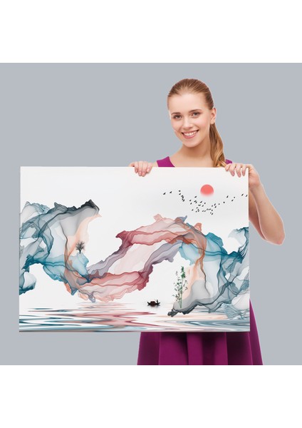Soyut Mürekkep Sanatı Dekoratif Kanvas Duvar TABLOSU-3686 fırsatları