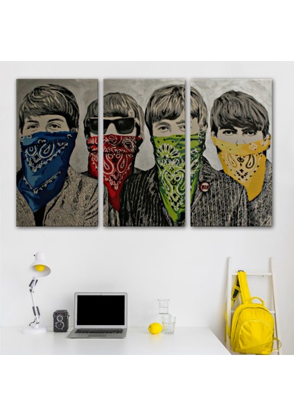 Bansky'nin Bandanalı Beatles Çocuklar Isimli Çalışması Kanvas TABLO-5011 modelleri