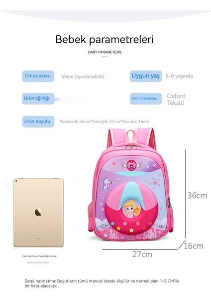 3D Üç Boyutlu Ilkokul Düzeni Okul Çantası Çocuğun Omurga Koruması Yük Taşıyan Aşınma Omuzları Sırt Çantası (Yurt Dışından) fiyatları