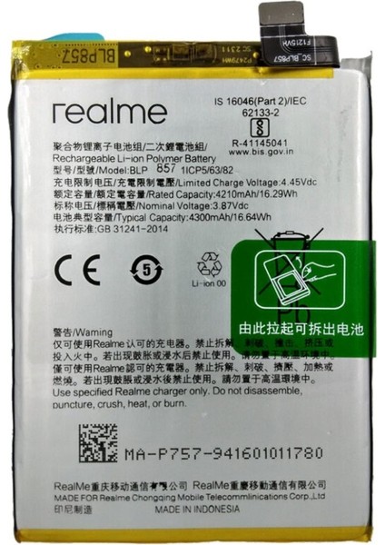 Realme Q3 Pro Carnival - BLP857 - Batarya Pil