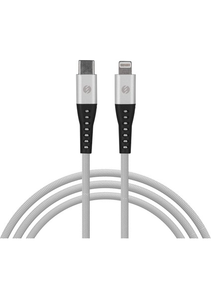 SL-STM55PD 3A Fast Şarj Typec To Lightning Silver Data + Sarj Kablosu